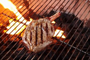 Grilled Buffalo Sirloin; On the Grill