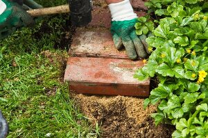 DIY flower bed edging