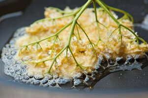 Elderflowers being fried