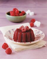 RodGrod (Danish berry pudding) with raspberries