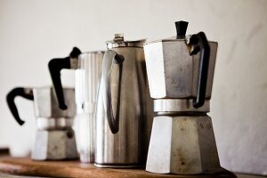 Old espresso and coffee jugs