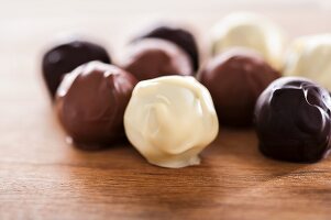 Assorted home-made chocolate truffles