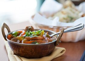Indian Curry with Lamb, Vegetable and Naan
