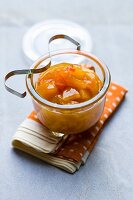 A jar of mango chutney