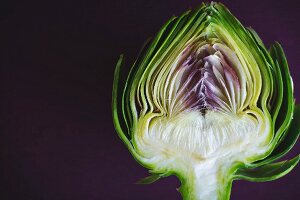 Halved artichoke