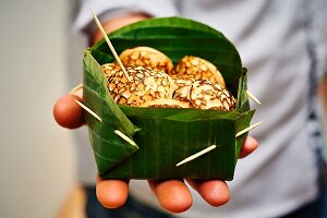 Khao Nom Kok (sweet coconut cake, Laos)