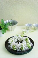 Wreath of white hyacinths