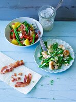 ADHD food: potato salad and spelt salad