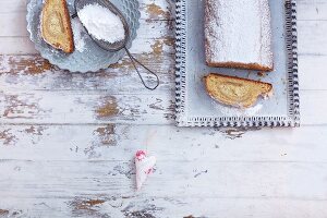 Stollen filled with marzipan