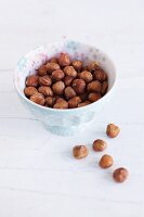 Hazelnuts in a dish