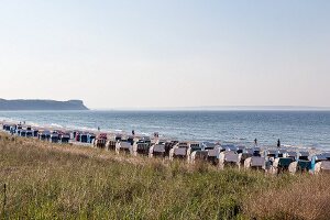 Strandkörbe am Strand von Göhren, Mönchgut, Rügen