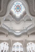 A view of the dome window in the Museum of Applied Arts in Budapest – the building was constructed in the Hungarian art nouveau style between 1893 and 1896 according to plans by Ödön Lechner and Gyula Pártos