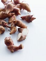 Jerusalem Artichoke; Sunchoke; On White Background