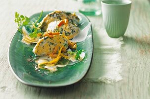 Ricotta and spinach dumplings with pine nut and lemon butter