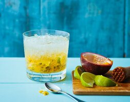 Ipanema (Cocktail mit Maracuja und Limettensaft), alkoholfrei