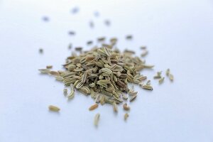 A pile of fennel seeds