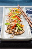 Soba noodles with a pepper medley (Asia)