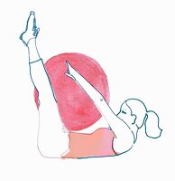 Turnübung für Bauchmuskeln (Illustration)