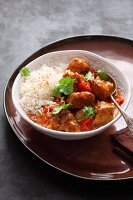 Indisches Vindaloo mit Schweinefleisch