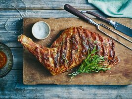 Grilled lamb shoulder with rosemary