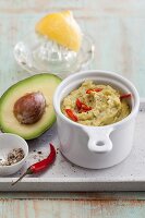 Avocado and apricot dip with chilli
