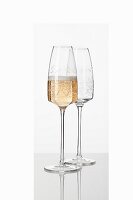 Champagne in two engrave glasses by Rosenthal