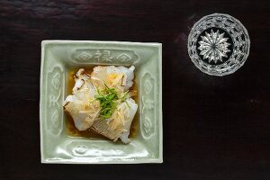 Kaiseki menu: ika, gently grilled blowfish