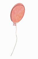 An illustration of a pink balloon representing bloating