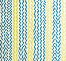 Green and blue non-woven wallpaper with a fishbone pattern