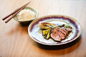 Five-spice duck breast with rice (Korea)