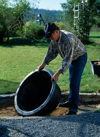 Installing a water feature in the garden