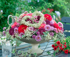 Heart shaped wreath with gypsophila