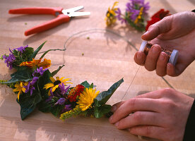 Late Summer Heart (1/2). Rudbeckia (coneflower), Calendula (marigold), Zinnia