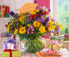 Heliopsis (Sonnenauge), Achillea (Schafgarbe)