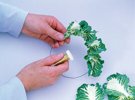 Ornamental kale napkin ring (1/2)