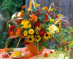 Yellow-red autumn bouquet