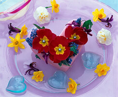 Flowers on Oasis heart