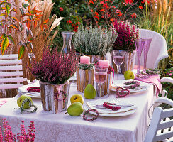 Heath table decoration