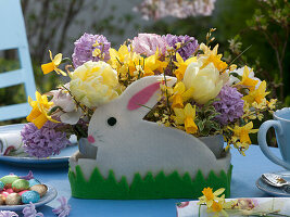 Felt bunny as a table decoration