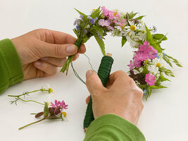 Flowering wreath of meadow flowers (2/3)