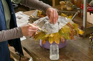 Homemade leaf bowl