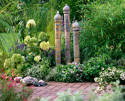 Water feature in handmade ceramics