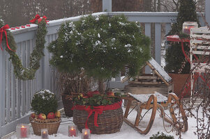 Weihnachtlicher Balkon