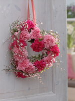 Heart made of Dianthus (carnation), Cytisus (broom) and Pittosporum