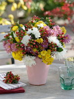 Colourful autumn bouquet of Chrysanthemum (autumn chrysanthemums)