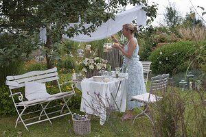 Small summer party in the garden