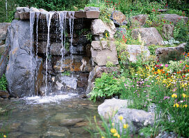 Waterfall of natural stones