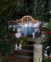 Seating area by the house