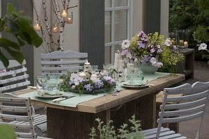 Romantic summer evening terrace