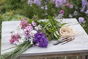 Fragrant bouquet made from phlox